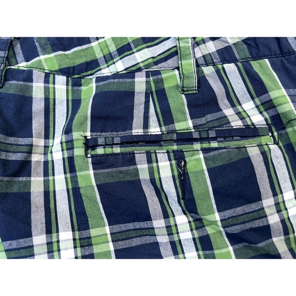 Croft & Barrow Shorts 42 Mens Plaid Blue Green White Chino Golf Boating - Picture 14 of 16